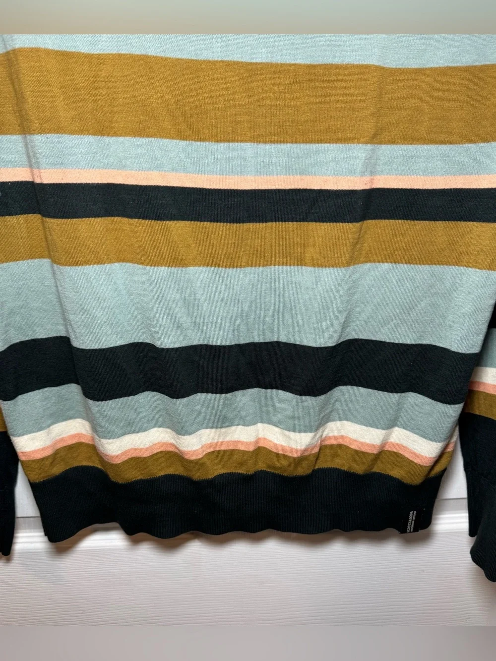 Scotch & Soda Striped Cotton Crewneck Sweater Men’s Large Casual Nautical